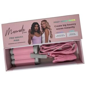Mermade Hair Pro Waver Pink OS 32mm/1.25" Hair Tool Triple Barrel - Open Box